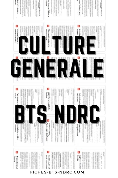 Fiche Culture Générale BTS NDRC
